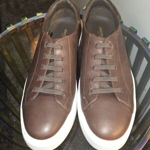 Johnston & Murphy Brown Leather Sneakers Size 10.5M Men